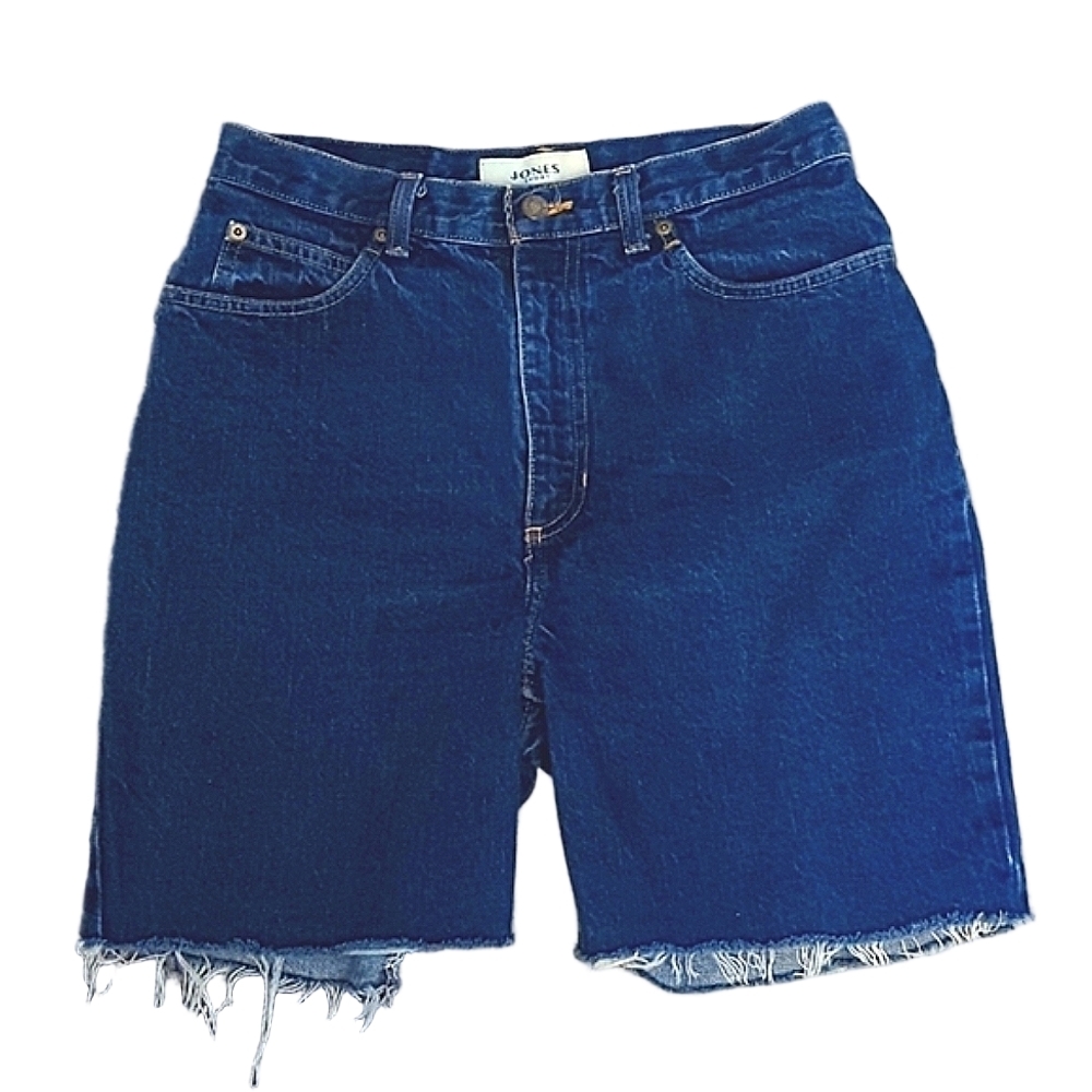 Jones Sport 10 M Jean Cut Off Shorts High-Waisted Medium Blue Jean Heavy denim